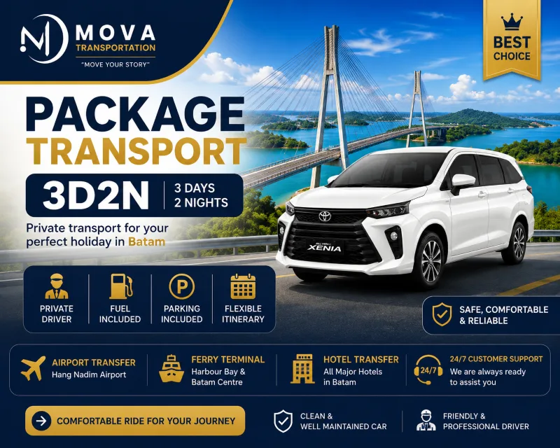 Package Transport 3D2N - Batam pick-up point