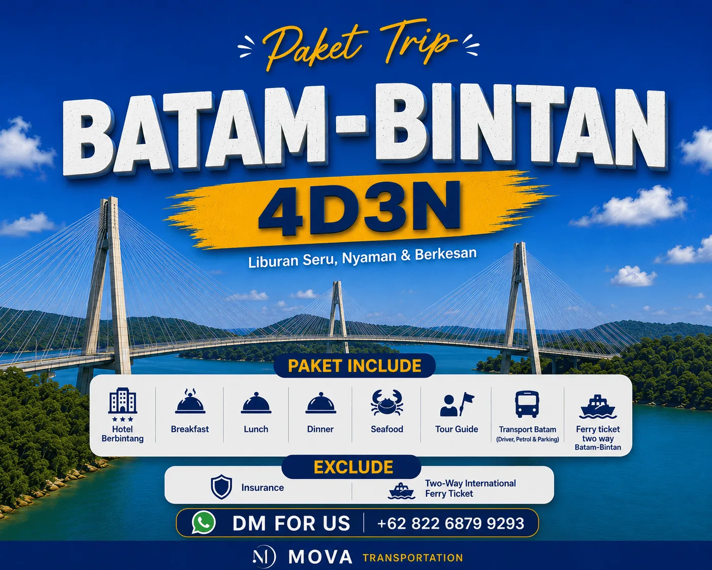 Package 4D3N Batam - Bintan - Batam pick-up point